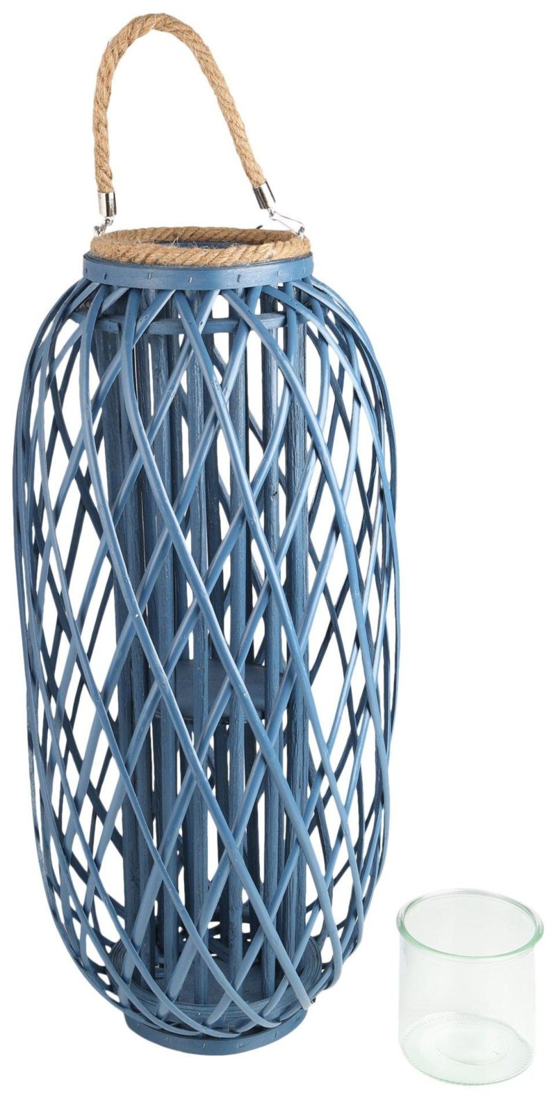 Home Décor | 27In Rattan Lantern Decor Home Décor BLUE