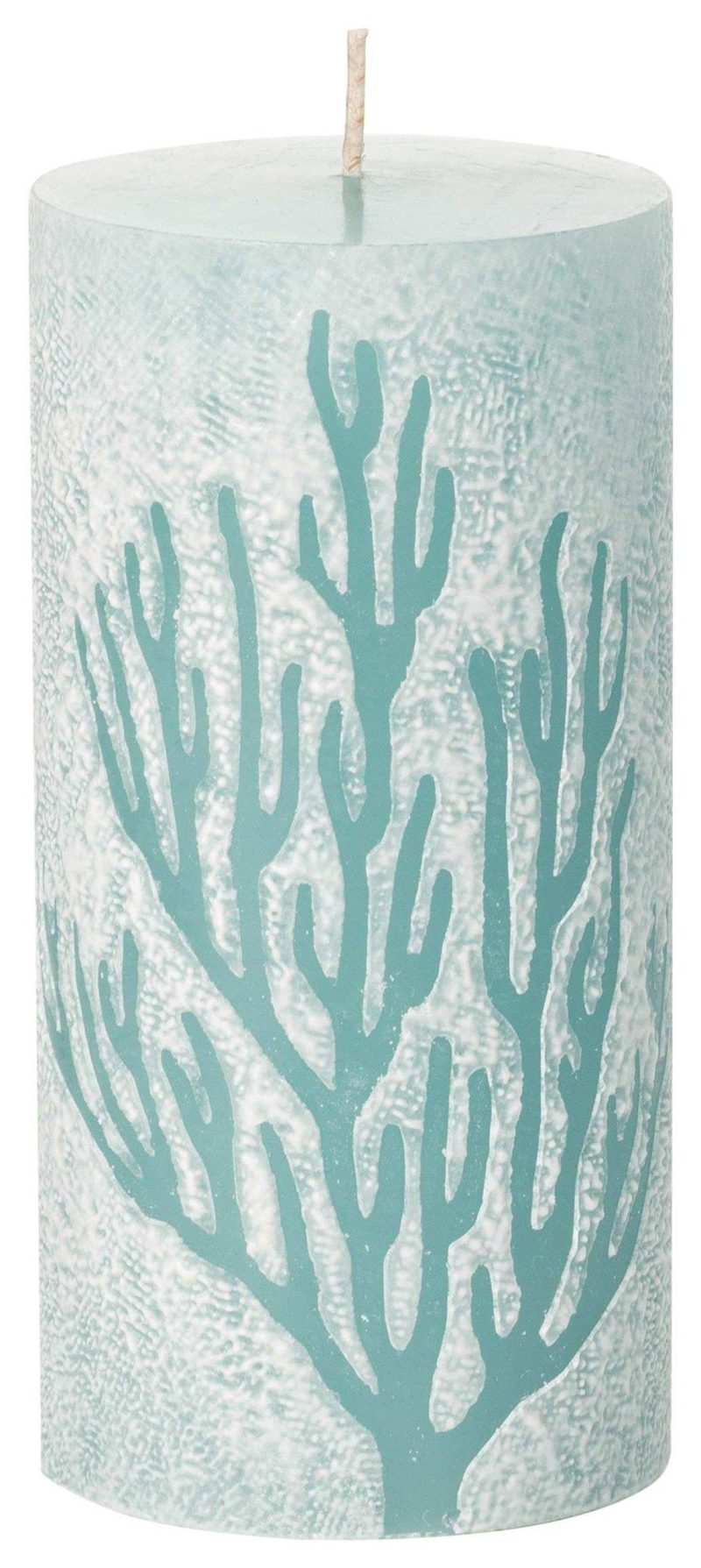 Home Décor | 6In Unscented Coral Tree Pillar Candle Home Décor BLUE