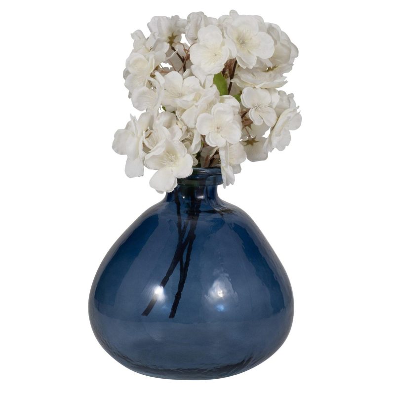 Home Décor | 8" Glass Vase Home Décor BLUE