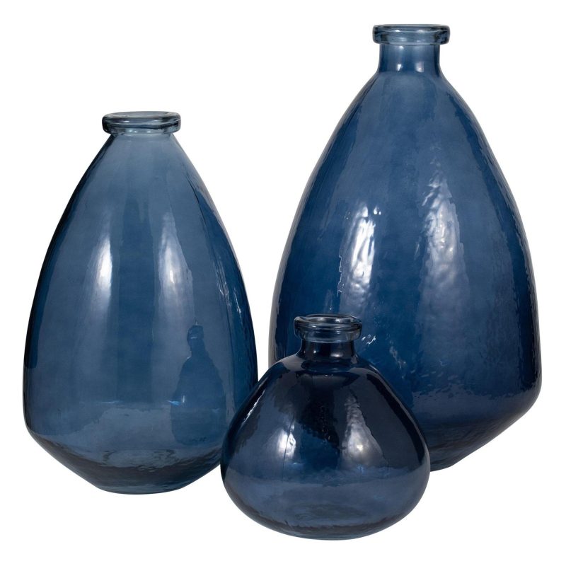 Home Décor | 8" Glass Vase Home Décor BLUE