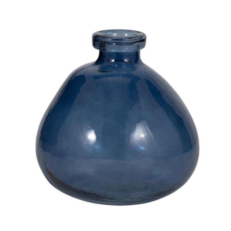 Home Décor | 8" Glass Vase Home Décor BLUE