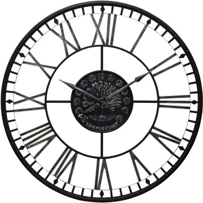 Home Décor | Aged Umber Metal Wall Clock Home Décor Home Décor