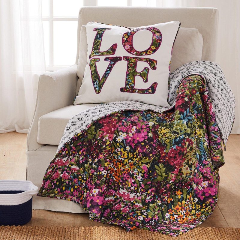 Home Décor | Basel Ditsy Floral Love Decorative Pillow Bedding Bedding