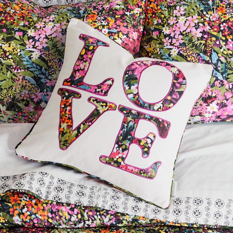 Home Décor | Basel Ditsy Floral Love Decorative Pillow Bedding Bedding