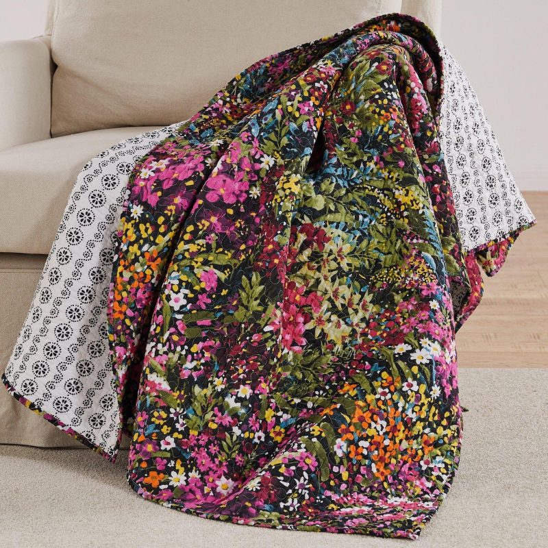 Home Décor | Basel Ditsy Floral Quilted Throw Bedding Bedding