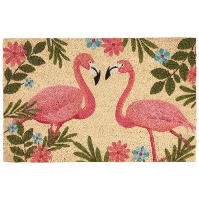 Home Décor | Double Flamingo Coir Welcome Doormat Home Décor Home Décor