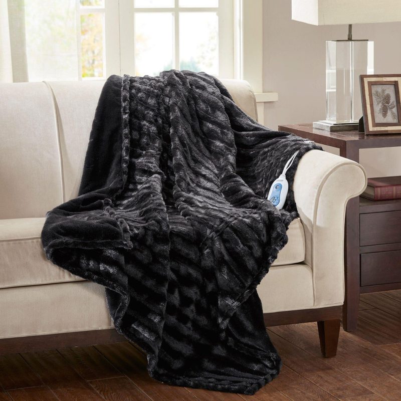 Home Décor | Duke Faux Fur Heated Throw Bedding Bedding