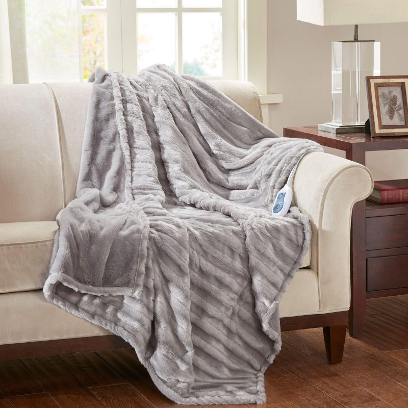 Home Décor | Duke Faux Fur Heated Throw Bedding Bedding