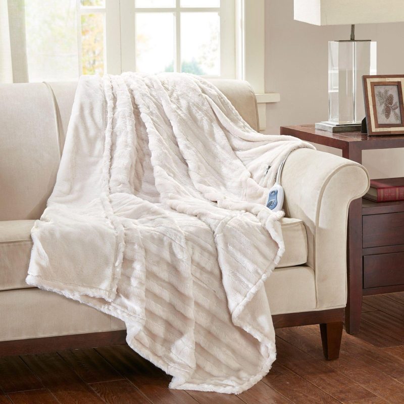 Home Décor | Duke Faux Fur Heated Throw Bedding Bedding