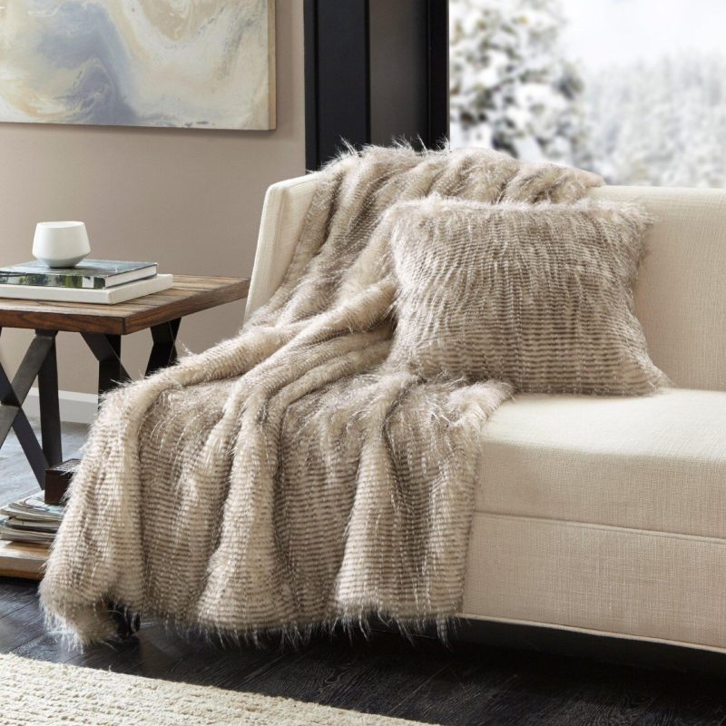 Home Décor | Edina Faux Fur Throw Bedding Bedding