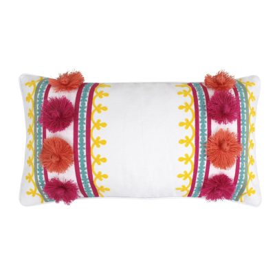 Home Décor | Grandiflora Embroidered Tassel Pillow Bedding Bedding