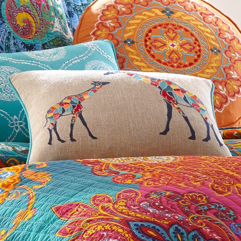 Home Décor | Mackenzie Giraffes Burlap Pillow Bedding Bedding