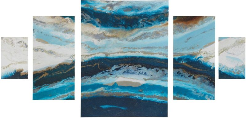 Home Décor | Midnight Tide Blue 5-Pc. Canvas Wall Art Home Décor Home Décor