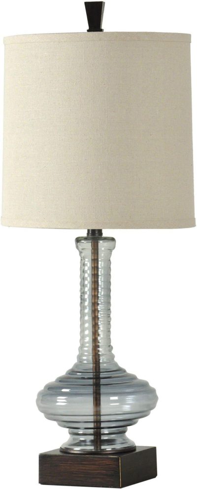 Home Décor | Ribbed Glass Table Lamp Home Décor BLUE