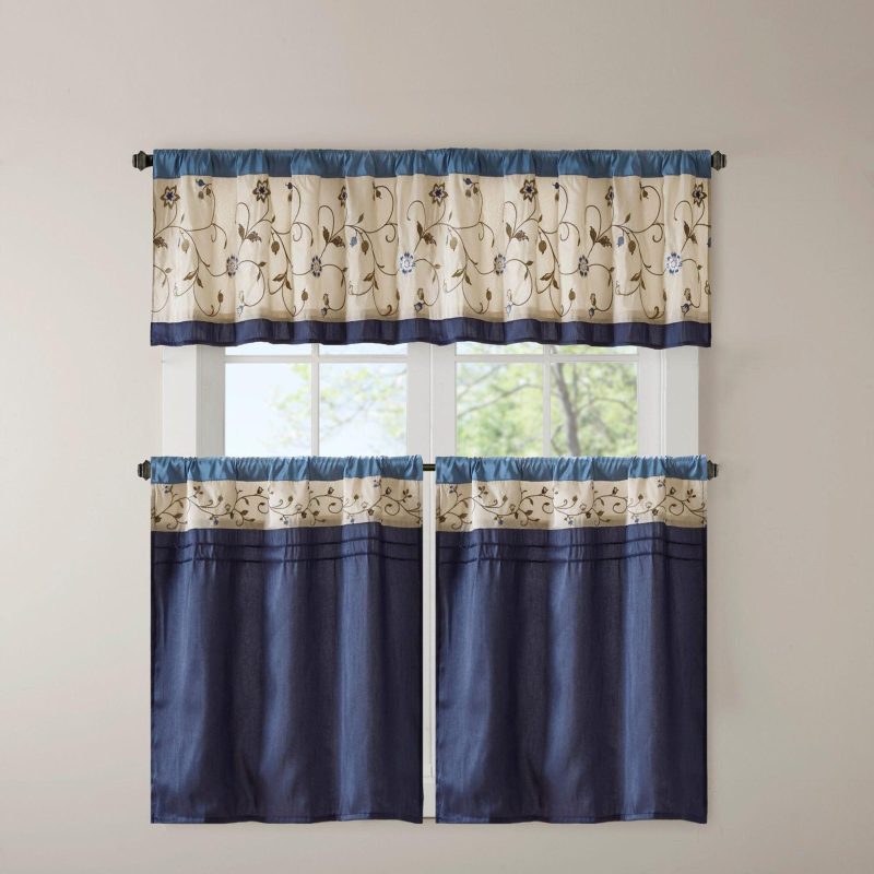 Home Décor | Serene Embroidered Window Valance Home Décor Home Décor