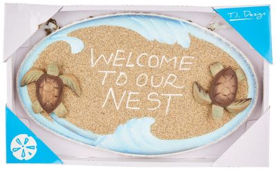 Home Décor | T.I Design Welcome To Our Nest Sign Decor Home Décor BLUE MULTI