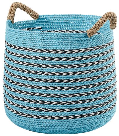 Home Décor | Tapered Raffia And Seagrass Basket Home Décor BLUE MULTI