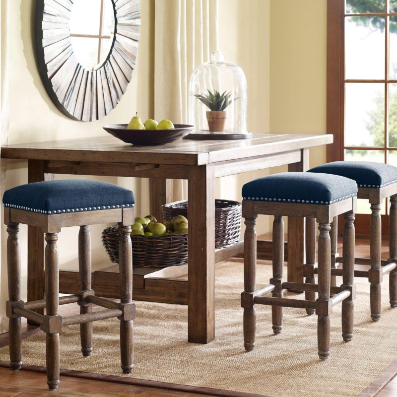 Home Décor | Wells 2-Pc. Navy Blue Bar Stool Set Home Décor Home Décor