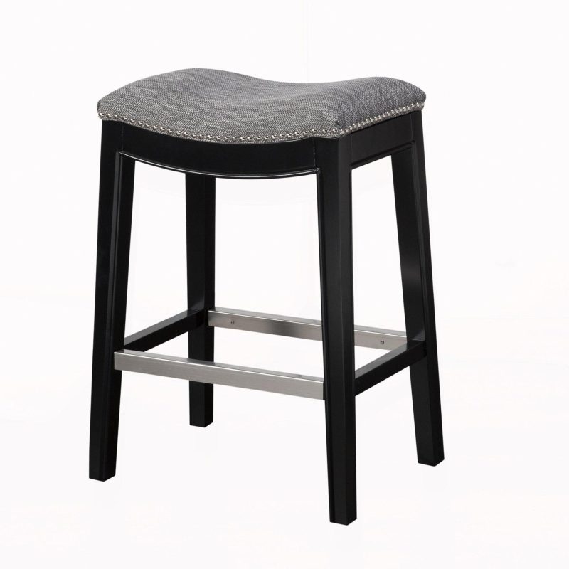 Home Décor | Westly Saddle Counter Grey Stool Home Décor GREY