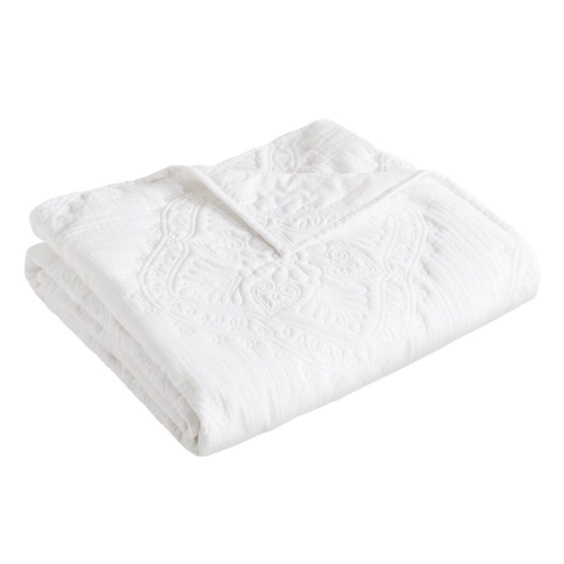 Home Décor | White Muslin Throw Bedding Bedding