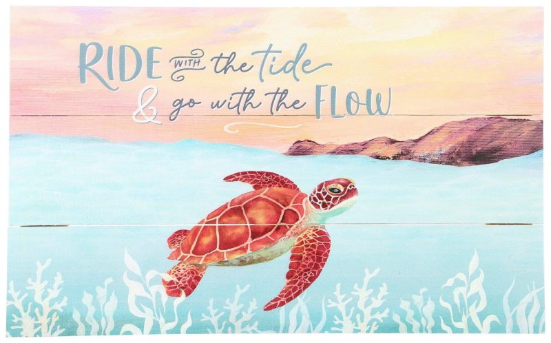 Home Décor | Wooden Panel Sea Turtle Wall Art Home Décor Home Décor