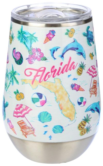 Kitchen & Dining | 12 Oz. Stainless Steel Florida Destination Wine Tumbler Featured Brands Featured Brands