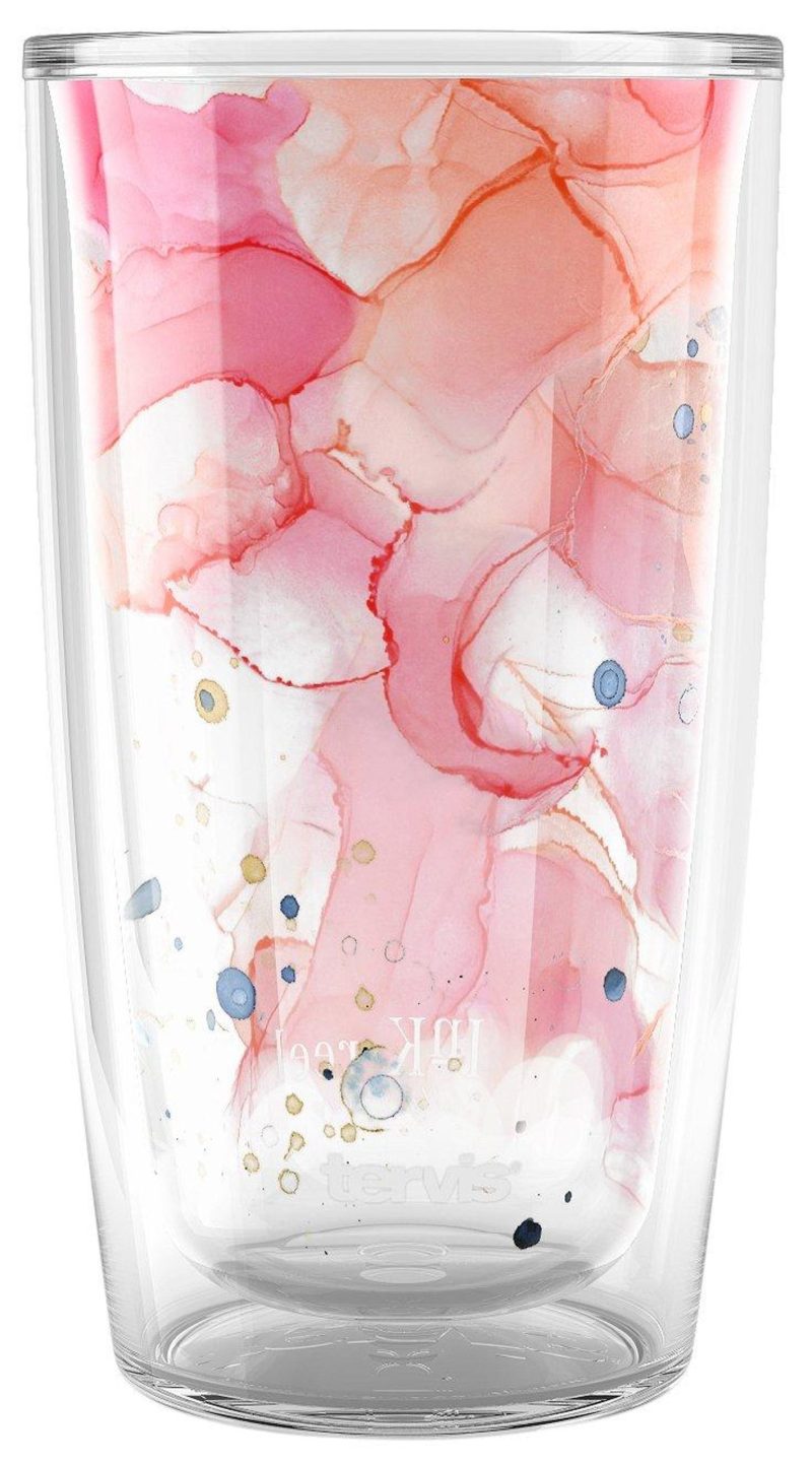 Kitchen & Dining | 16 Oz. Pink Watercolor Tumbler Featured Brands Featured Brands