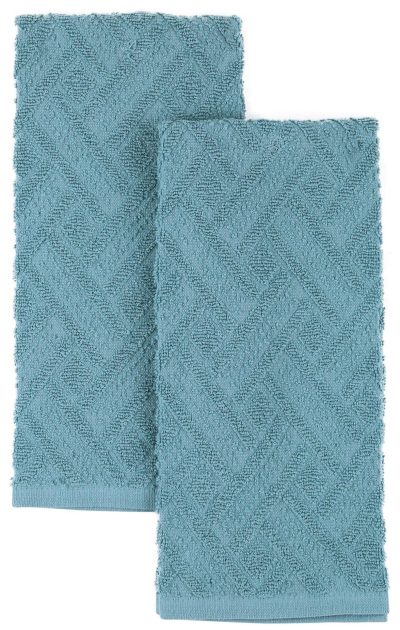 Kitchen & Dining | 2 Pk 18X28 Medallion Oversized Kitchen Towels Featured Brands BLUE