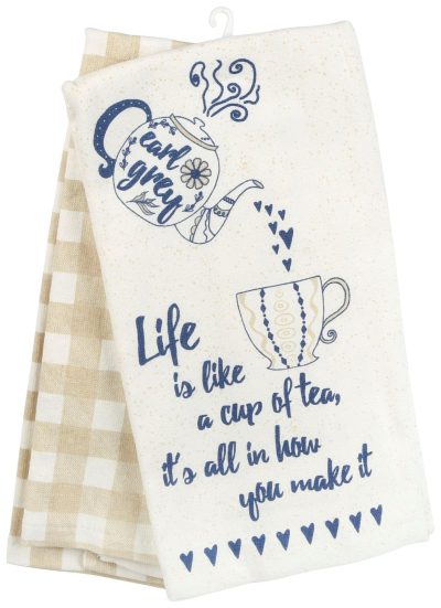 Kitchen & Dining | 2 Pk. Life Is A Cup Of Tea Kitchen Towel Set Kitchen & Dining Kitchen & Dining