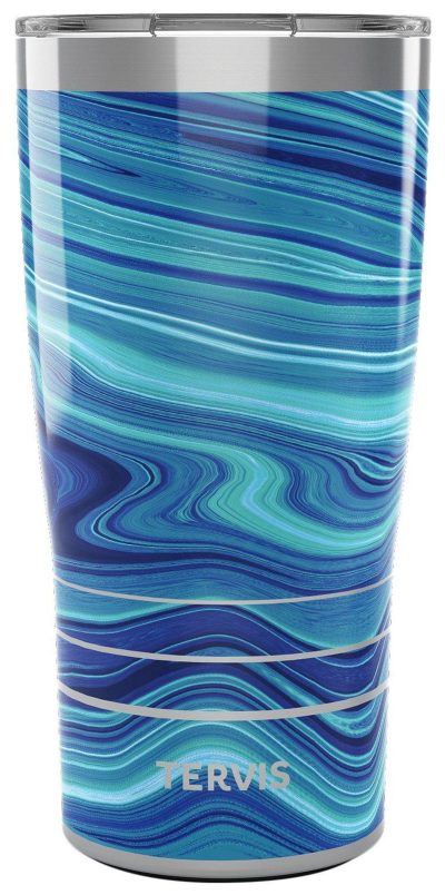 Kitchen & Dining | 20 Oz. Stainless Steel Aqua Agate Tumbler Kitchen & Dining BLUE