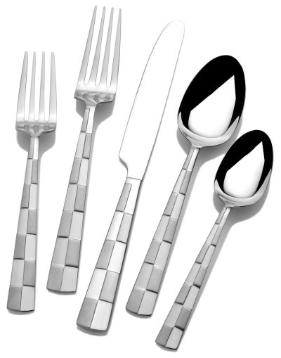 Kitchen & Dining | 20-Pc. Checkered Flatware Set Kitchen & Dining Kitchen & Dining