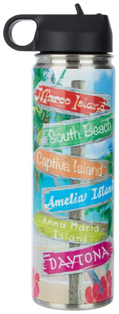 Kitchen & Dining | 22 Oz. Island Signs Water Bottle Featured Brands Featured Brands