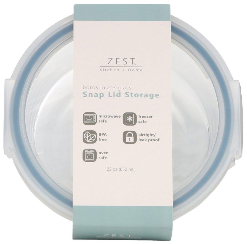 Kitchen & Dining | 22 Oz Round Leak Proof Snap Lid Storage Container Featured Brands CLEAR