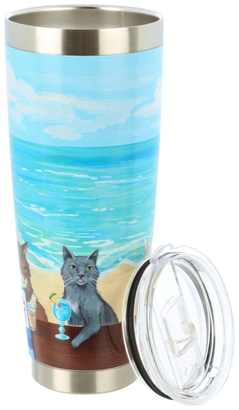 Kitchen & Dining | 30 Oz. Stainless Steel Beach Cats Tumbler Featured Brands Featured Brands