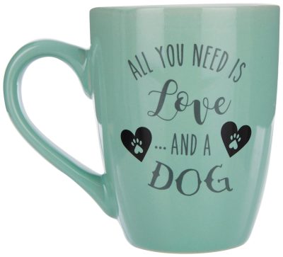 Kitchen & Dining | All You Need Is Love And A Dog Ceramic Mug Kitchen & Dining GREEN