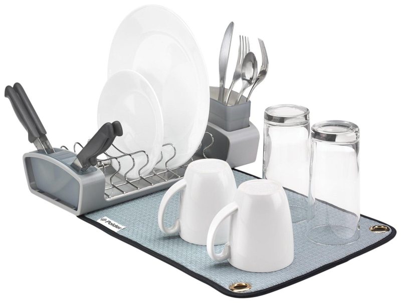 Kitchen & Dining | Fold Away Dish Rack Kitchen & Dining GREY MULTI