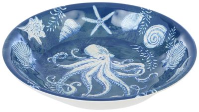 Kitchen & Dining | Octopus And Shell Serving Bowl Kitchen & Dining BLUE