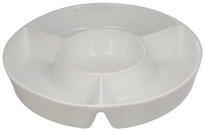 Kitchen & Dining | Round Ceramic Chip And Dip Tray Kitchen & Dining Kitchen & Dining