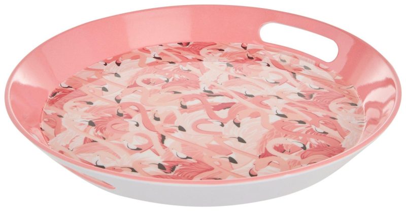 Kitchen & Dining | Round Flamingo Serving Tray Kitchen & Dining Kitchen & Dining