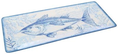 Kitchen & Dining | Tuna Print Serving Plate Kitchen & Dining BLUE