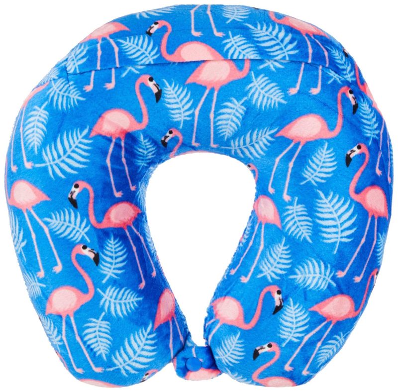 Luggage | Flamingo Print Travel Pillow Luggage BLUE MULTI