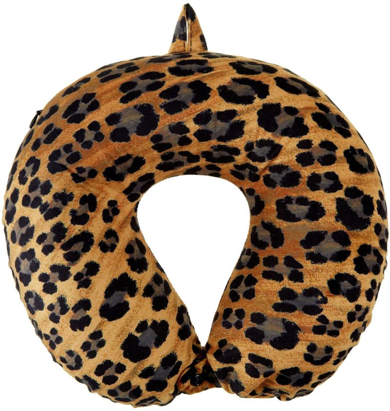 Luggage | Leopard Print Travel Pillow Luggage BROWN/BLACK