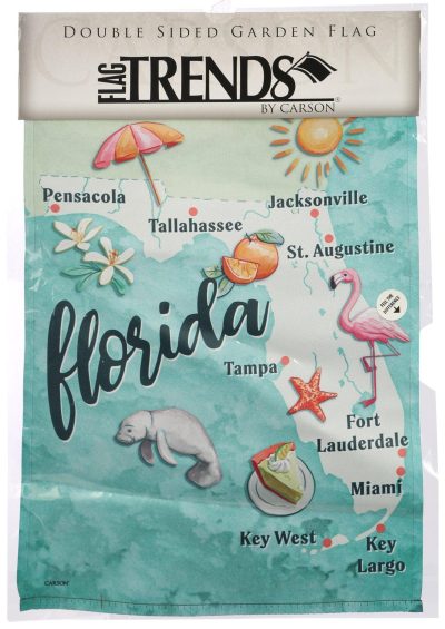 Outdoor Living | 12X18 Double Sided Florida Map Garden Flag Outdoor Living MULTI