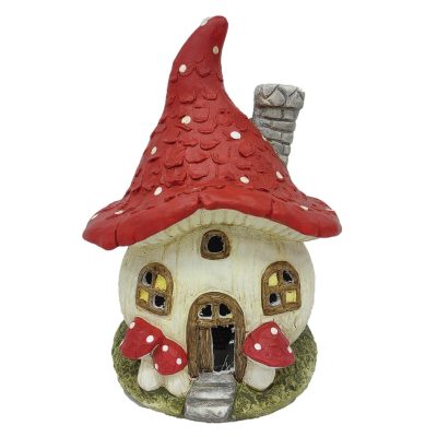 Outdoor Living | 14 In. Mushroom House Led Decor Outdoor Living MULTI