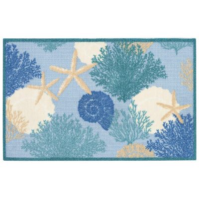 Outdoor Living | 20X32 Coral Shells Accent Rug Outdoor Living BLUE