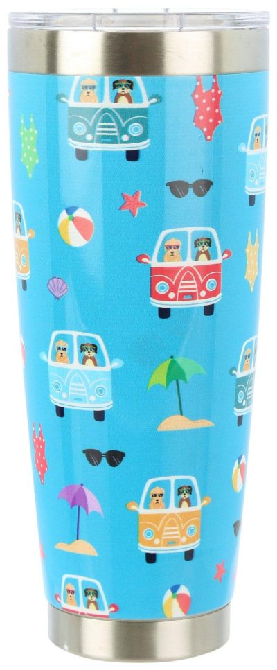 Outdoor Living | 30 Oz. Stainless Steel Beach Trip Dogs Tumbler Featured Brands Featured Brands