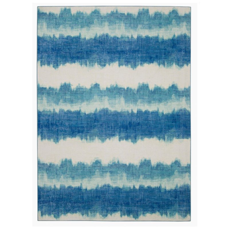 Outdoor Living | Apopka Outdoor Washable Rug Collection Outdoor Living IVORY/BLUE