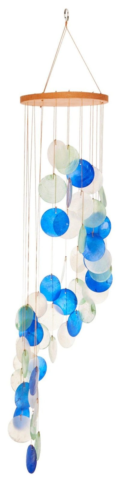 Outdoor Living | Coastal Seashell Glass Wind Chime Outdoor Living MULTI