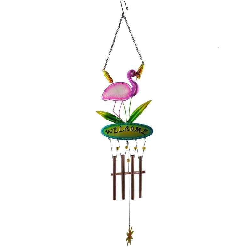 Outdoor Living | Glass Flamingo Windchime Outdoor Living Outdoor Living