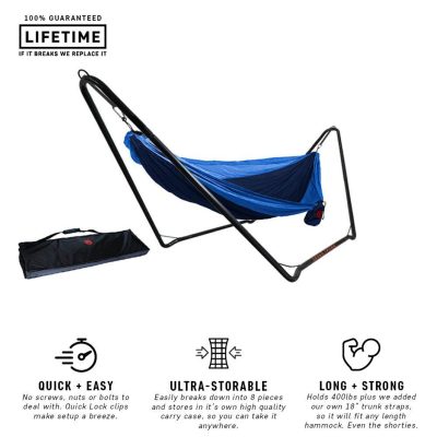 Outdoor Living | Hangout Portable Hammock Stand Outdoor Living BLACK